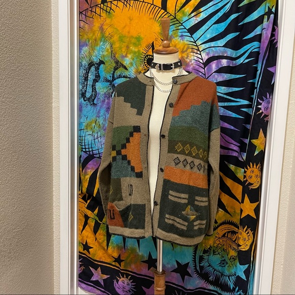 🌈 Lovely Vintage wool art cardigan - Picture 6 of 11